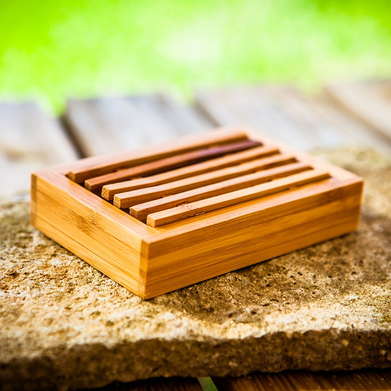 Bamboo soap dish